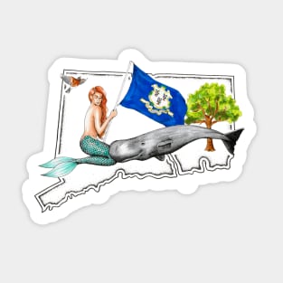Connecticut Mermaid Sticker